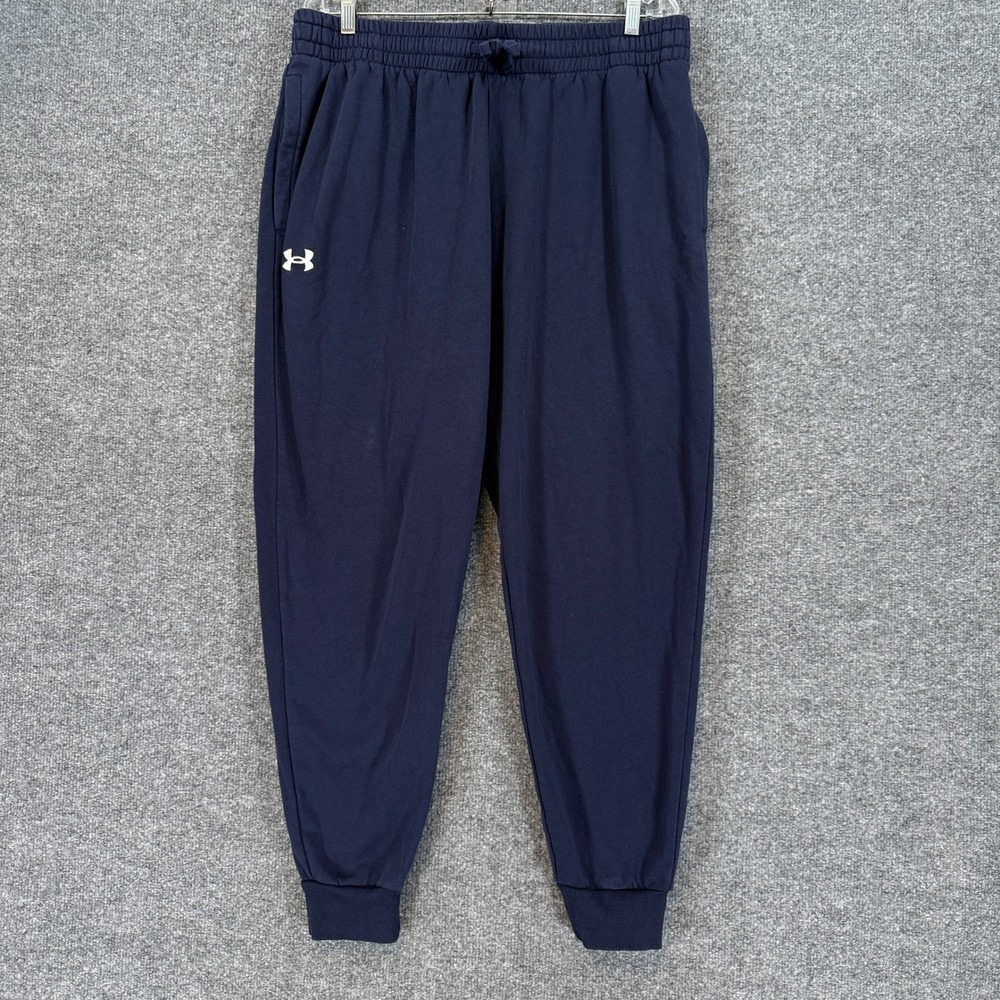Under Armour Joggers Mens XL Blue Fleece Tapered Athletic Sweatpants Stretch